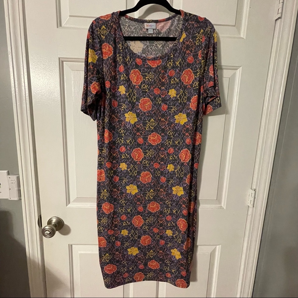 Geometric floral Lularoe Dress